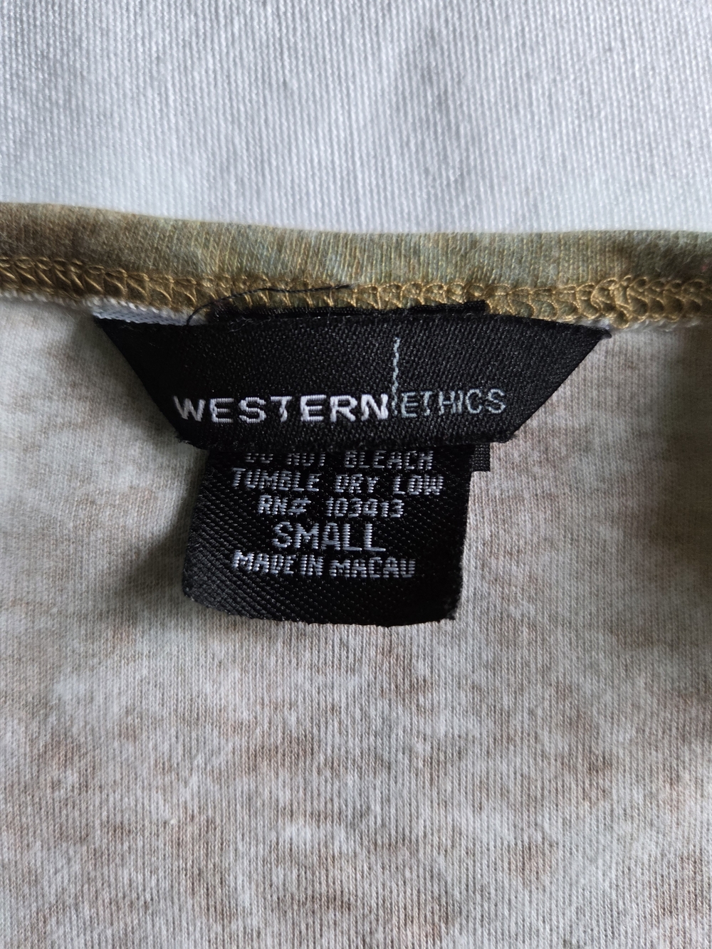 Wild West Stud-Embellished Women's Graphic Top - Olive Brown - Picture 3 of 4